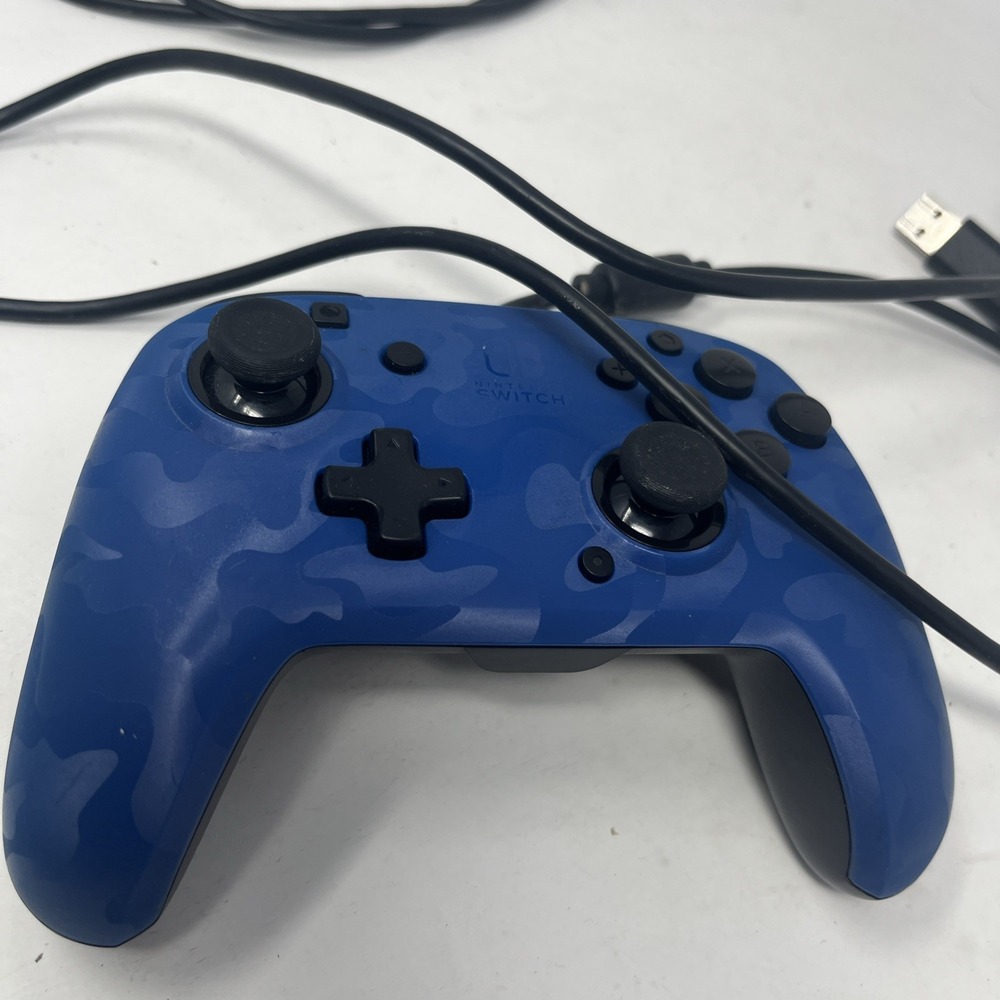 Pdp Blue Camo Faceoff Deluxe Wired Controller- Nintendo Switch TESTED